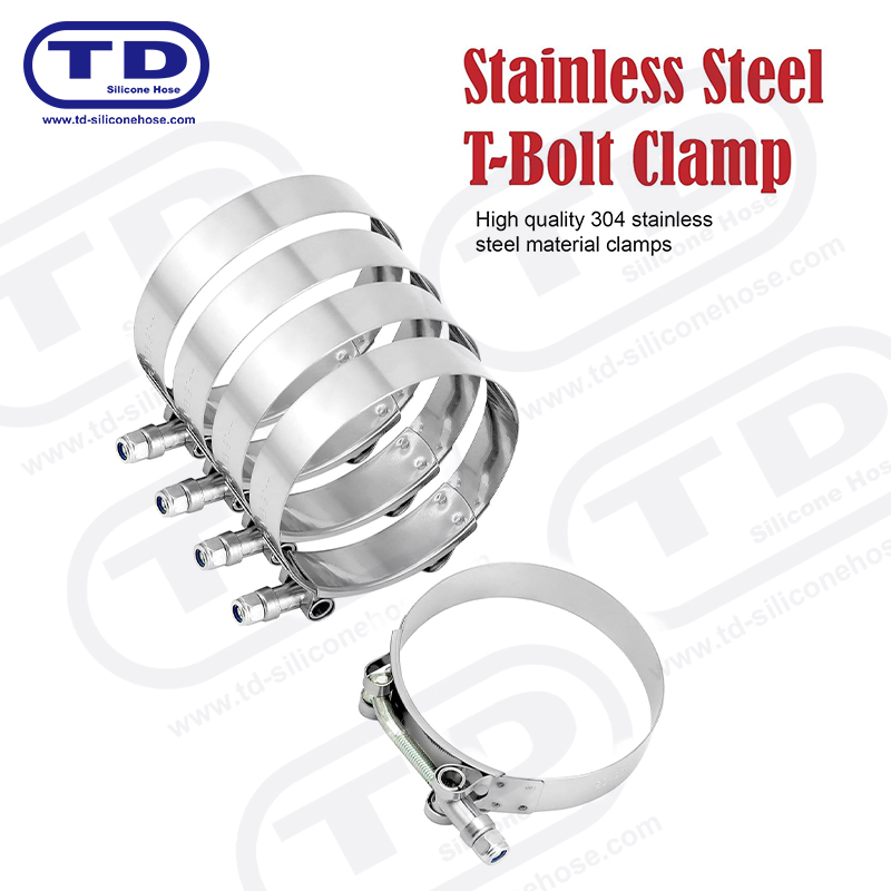 Kraftig t-bolt silikonslangeklemme