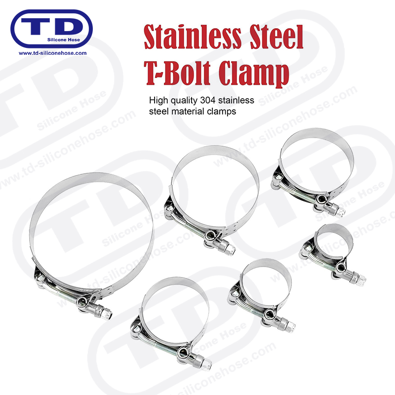 Kraftig t-bolt silikonslangeklemme