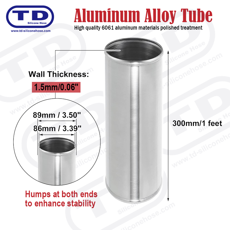 Aluminiumsrør OD: 89mm L: 300mm